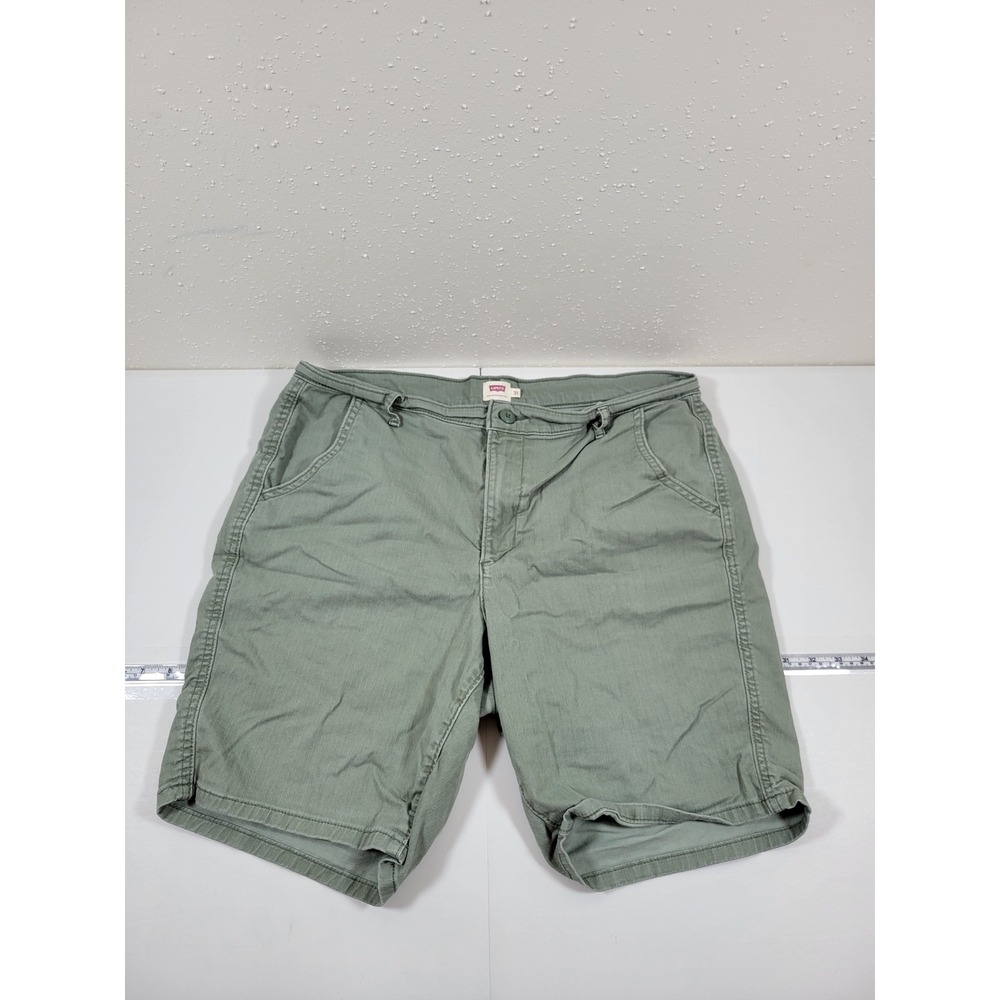Levi's Shorts Mens 31 Green Excellent Herringbone Twill Stretch Casual 0735